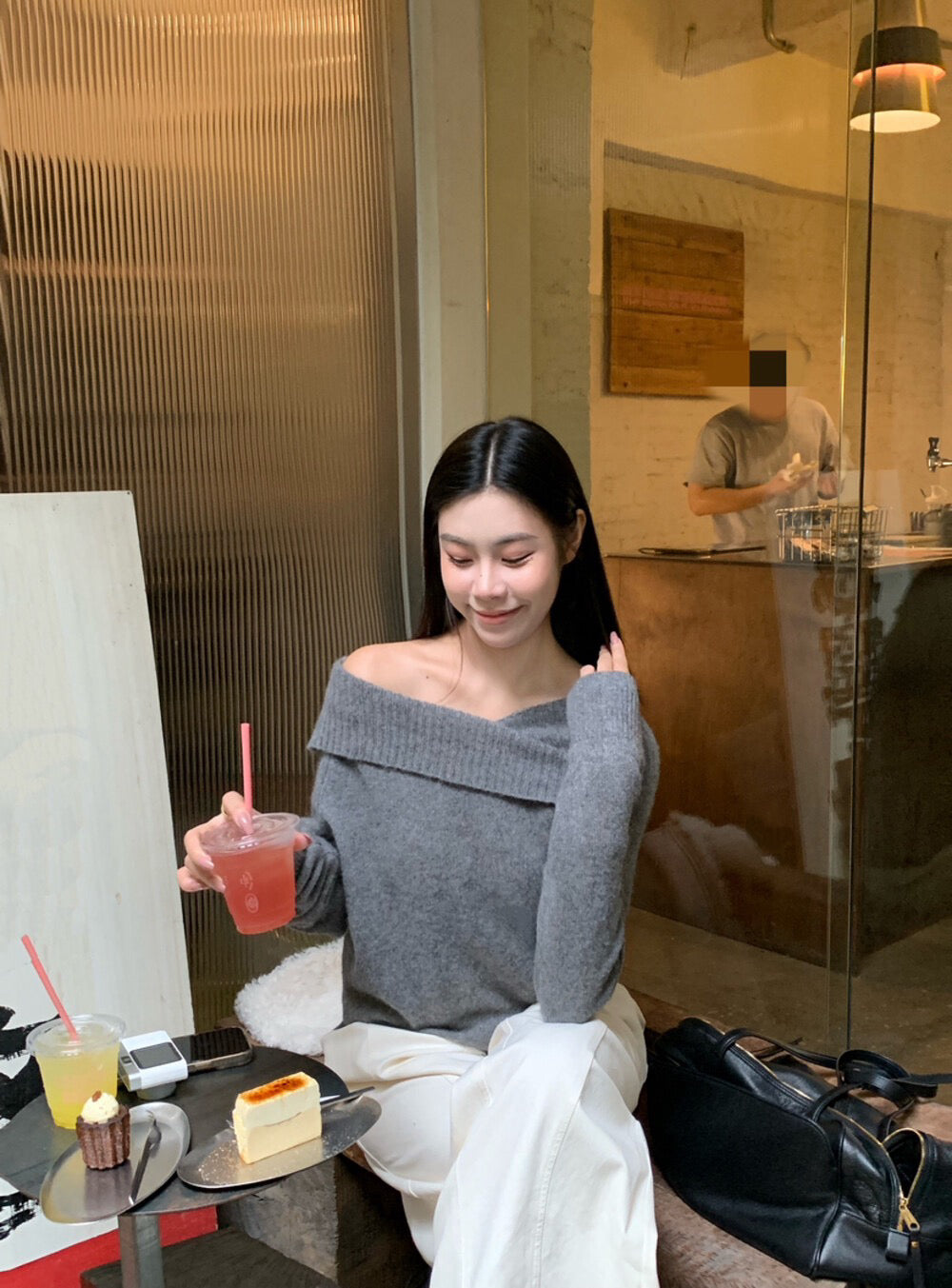 // 50%羊毛設計感領子針織NT