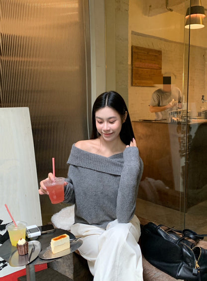 // 50%羊毛設計感領子針織NT