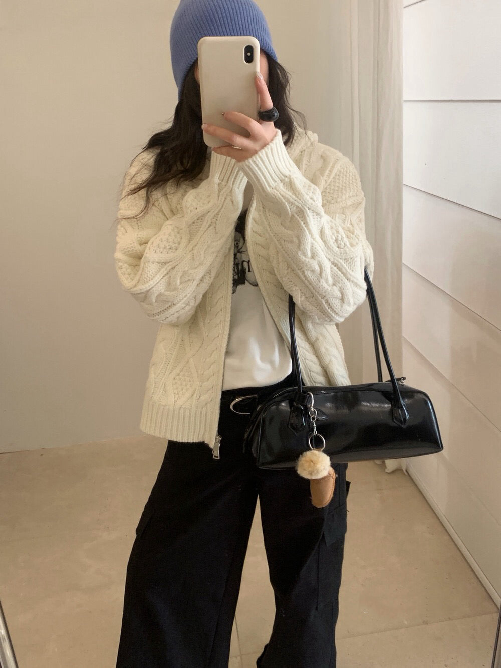 // 重工麻花上下拉鍊連帽CD