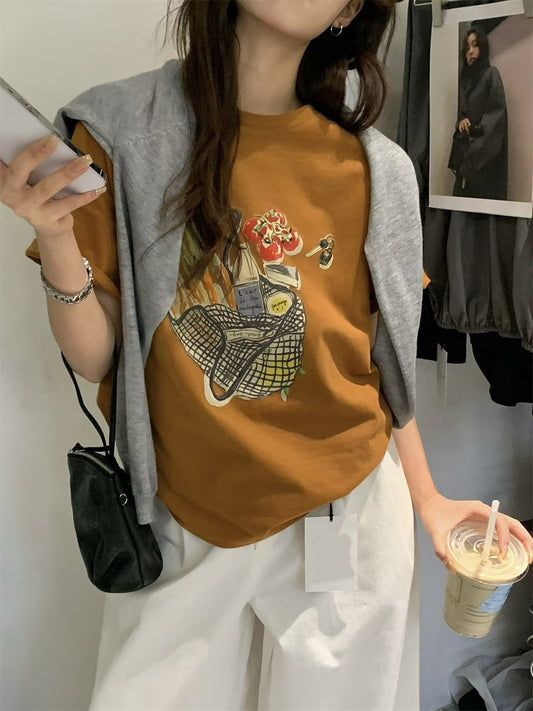 // 可愛購物袋圖案TEE