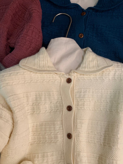 // 四色肌理感織紋翻領CD