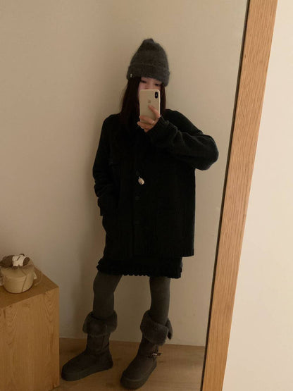 /// 100%羊毛多口袋設計慵懶感中長CD