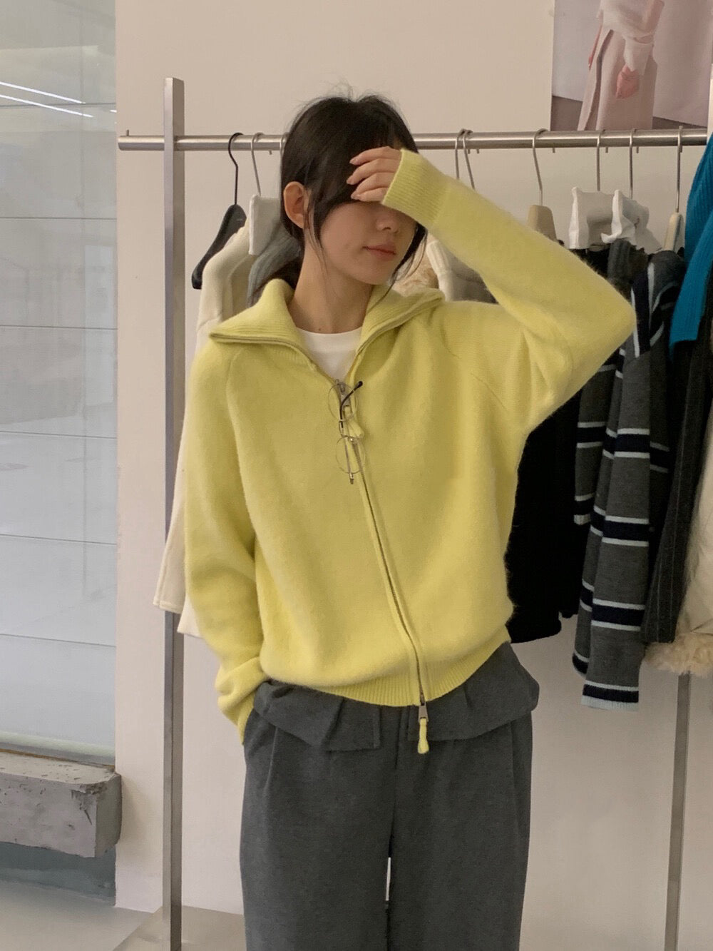 // 10%兔毛連糯拉鍊CD