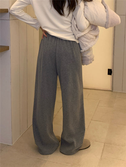 // 大彈性親膚加絨休閒褲