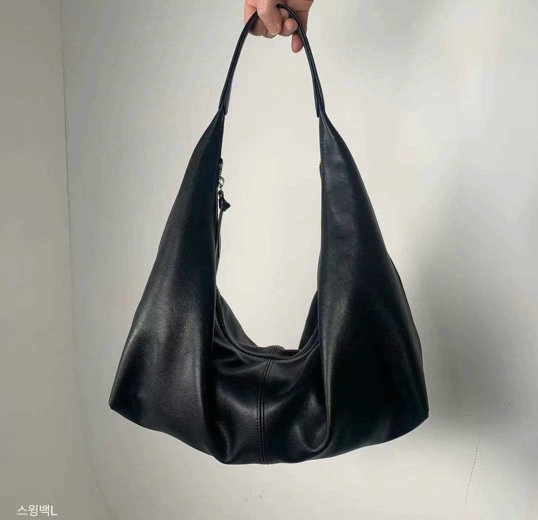 No.147 // 極簡風羊皮慵懶hobo bag