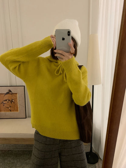 // 6%兔毛溫柔感連帽毛衣