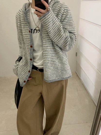 // 超軟糯包邊連帽間條CD