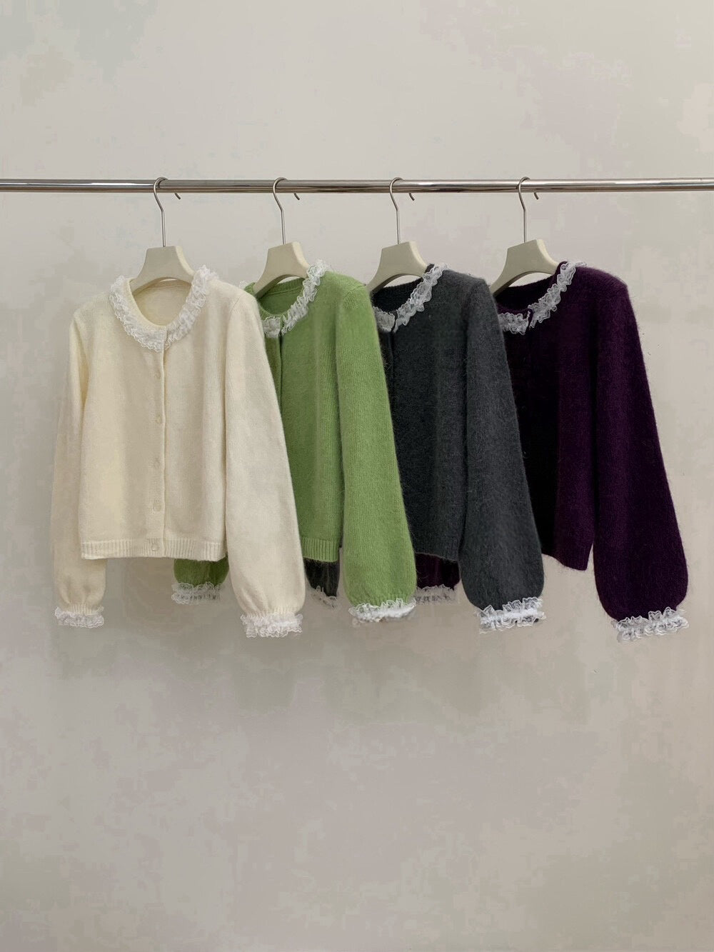 // 拼接lace邊精緻鈕扣CD