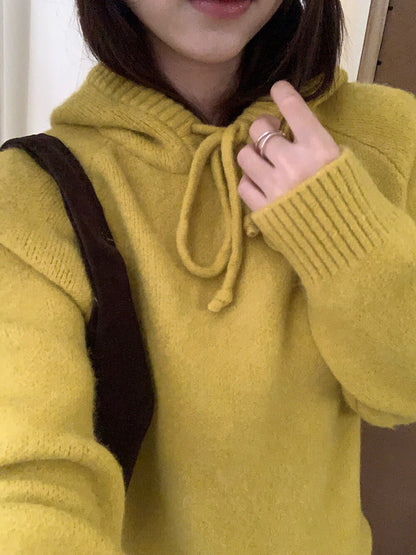 // 6%兔毛溫柔感連帽毛衣