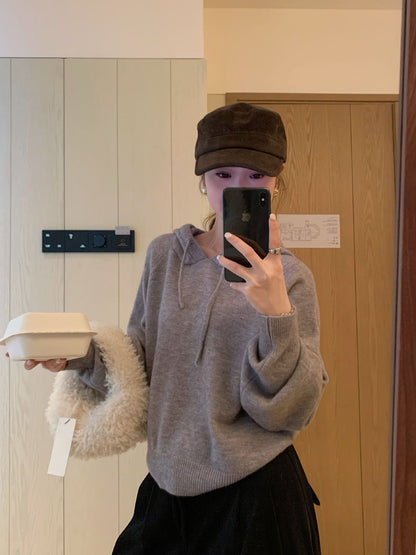 // 超軟糯北極絨連帽毛衣