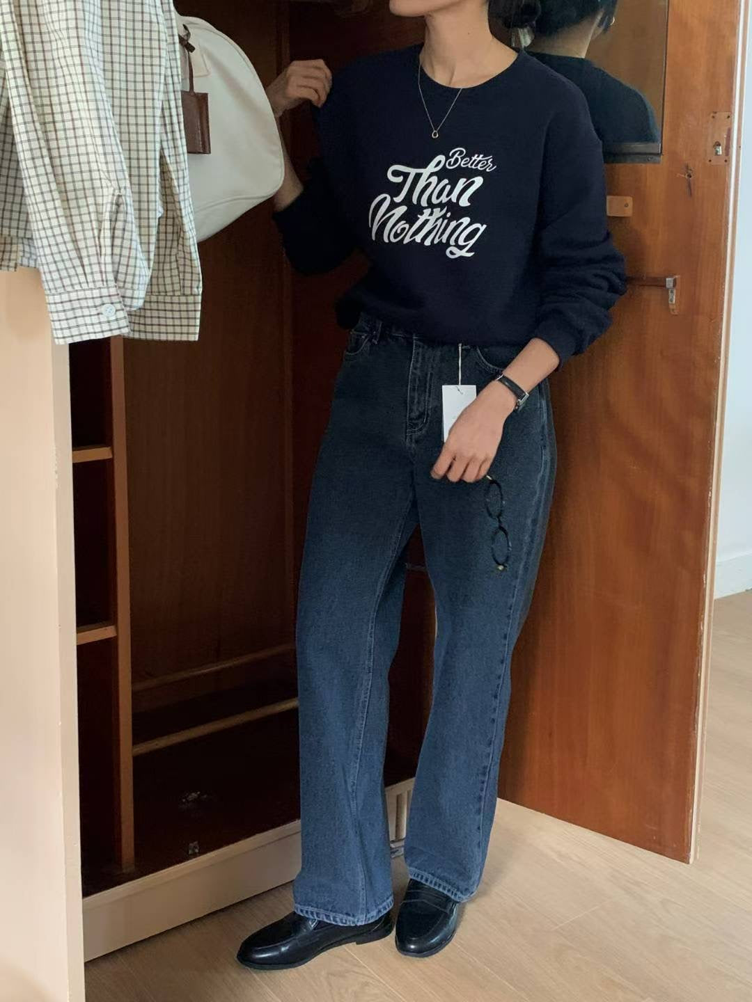 // 復古經典洗水色牛仔褲