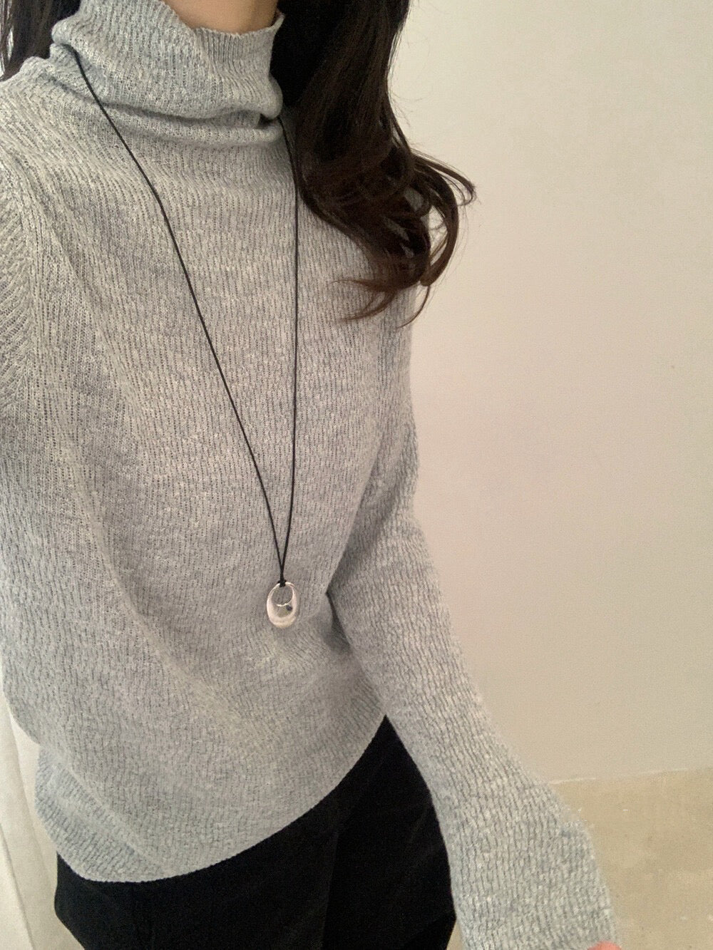 // 6%羊毛肌理感堆堆領上衣