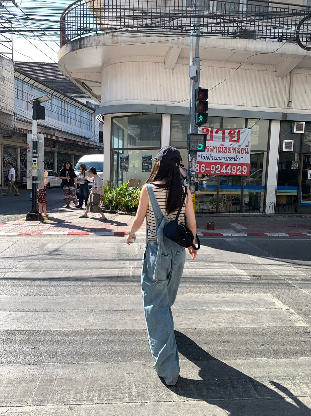 🎀 可愛口袋復古牛仔工人褲