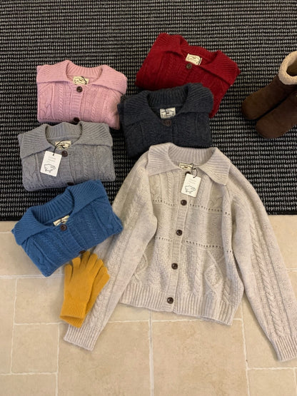 // 100%羊毛超美織紋翻領CD