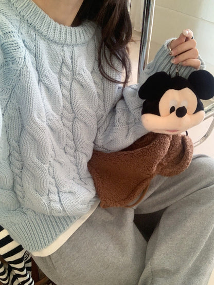 // 復古感扭紋麻花毛衣