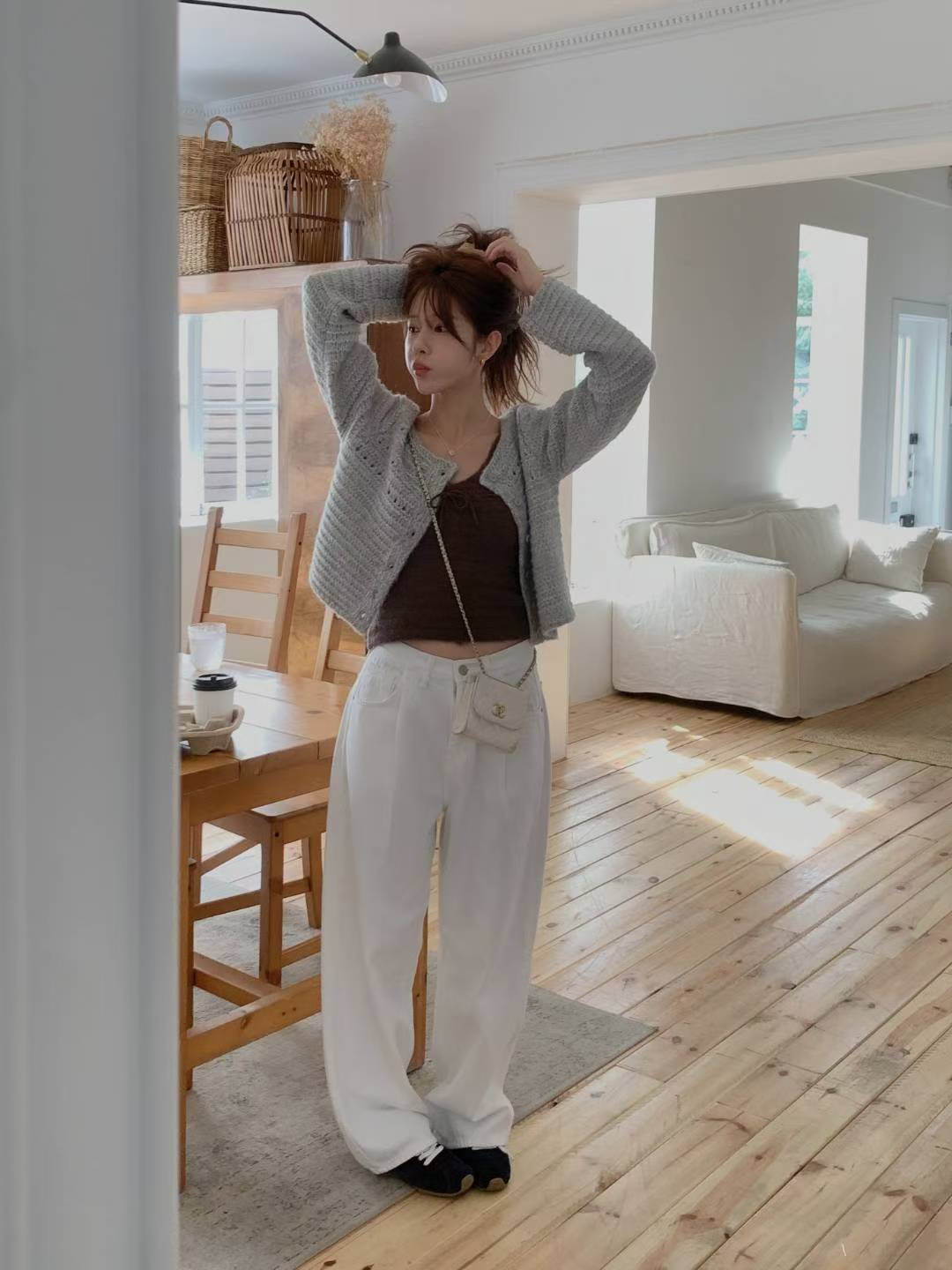 // 超美織紋短款羊毛CD