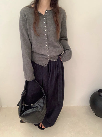 // 40%wool卷卷邊7色排扣CD