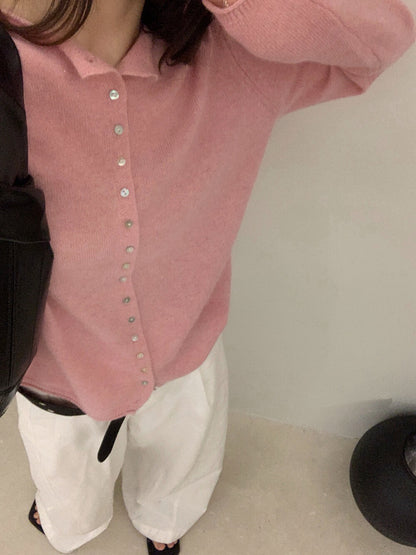 // 40%wool卷卷邊7色排扣CD