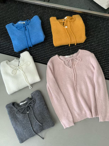 // 15%羊毛綁帶領bling bling毛衣