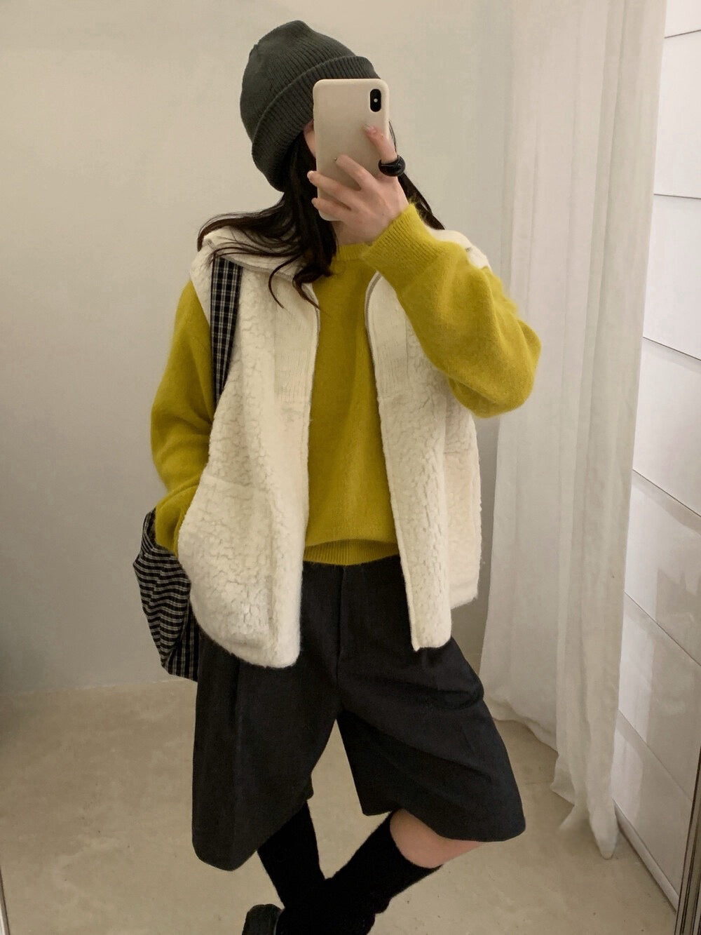 // 軟糯超美色系混兔毛圓領毛衣