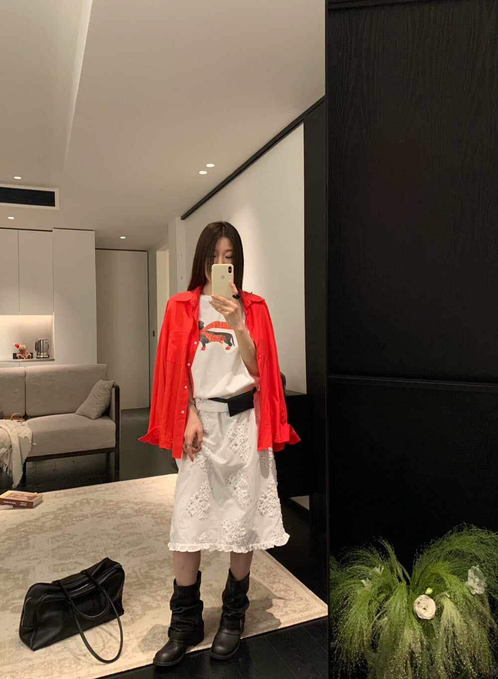 🐕‍🦺 ￼可愛頸巾小狗棉質TEE