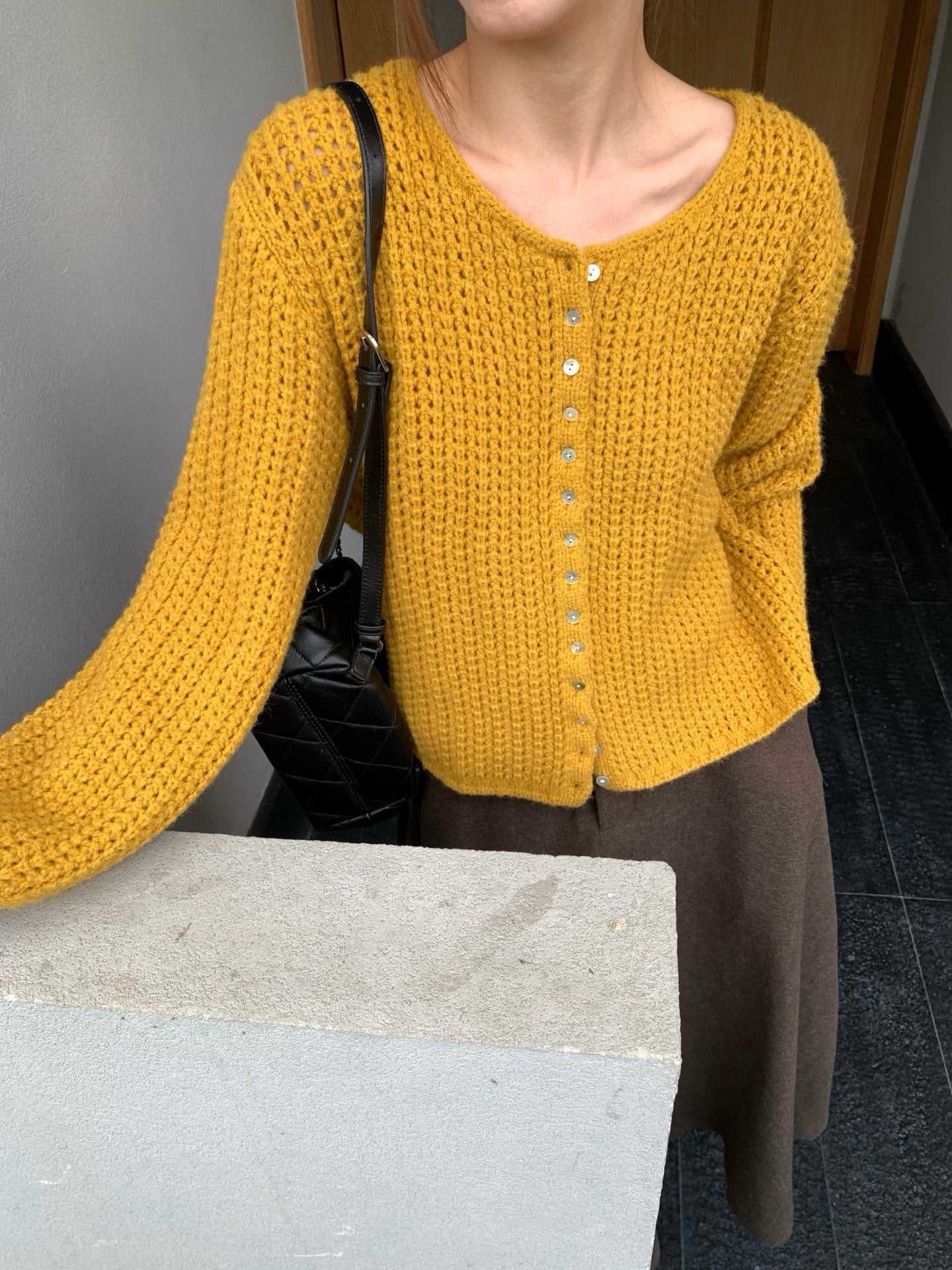 // 溫柔鏤空粗針織CD