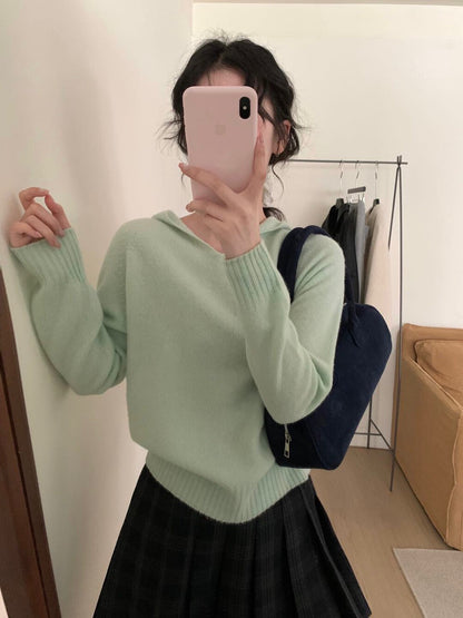 // 100%綿羊毛無縫一體連帽NT