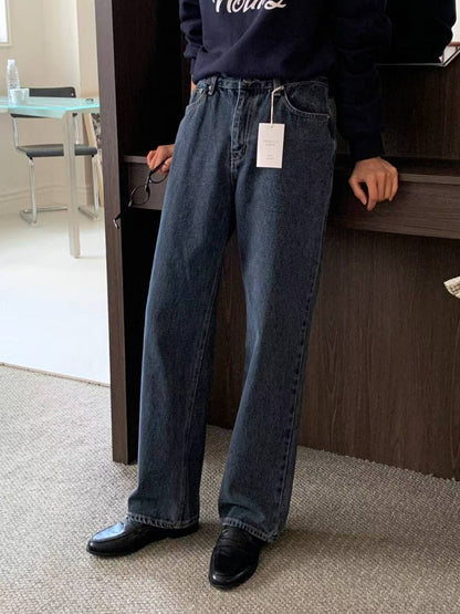 // 復古經典洗水色牛仔褲