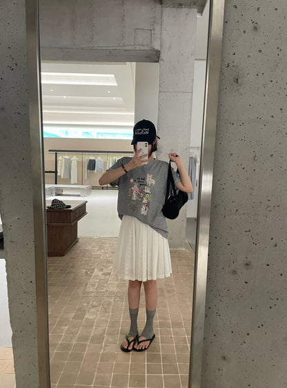 // 立體蝴蝶結可愛狗狗圖案TEE