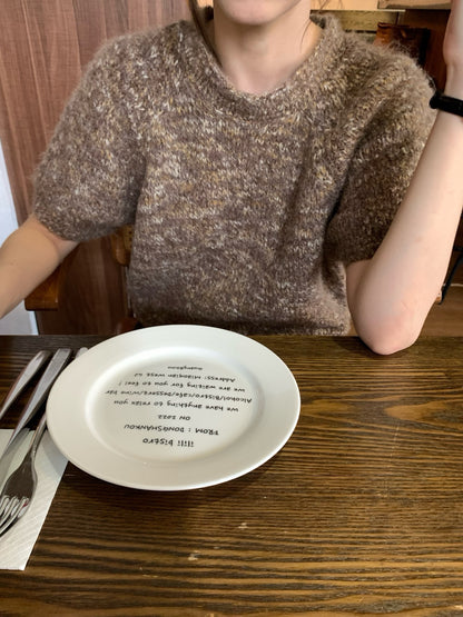 // 10%wool超軟糯混針短袖NT