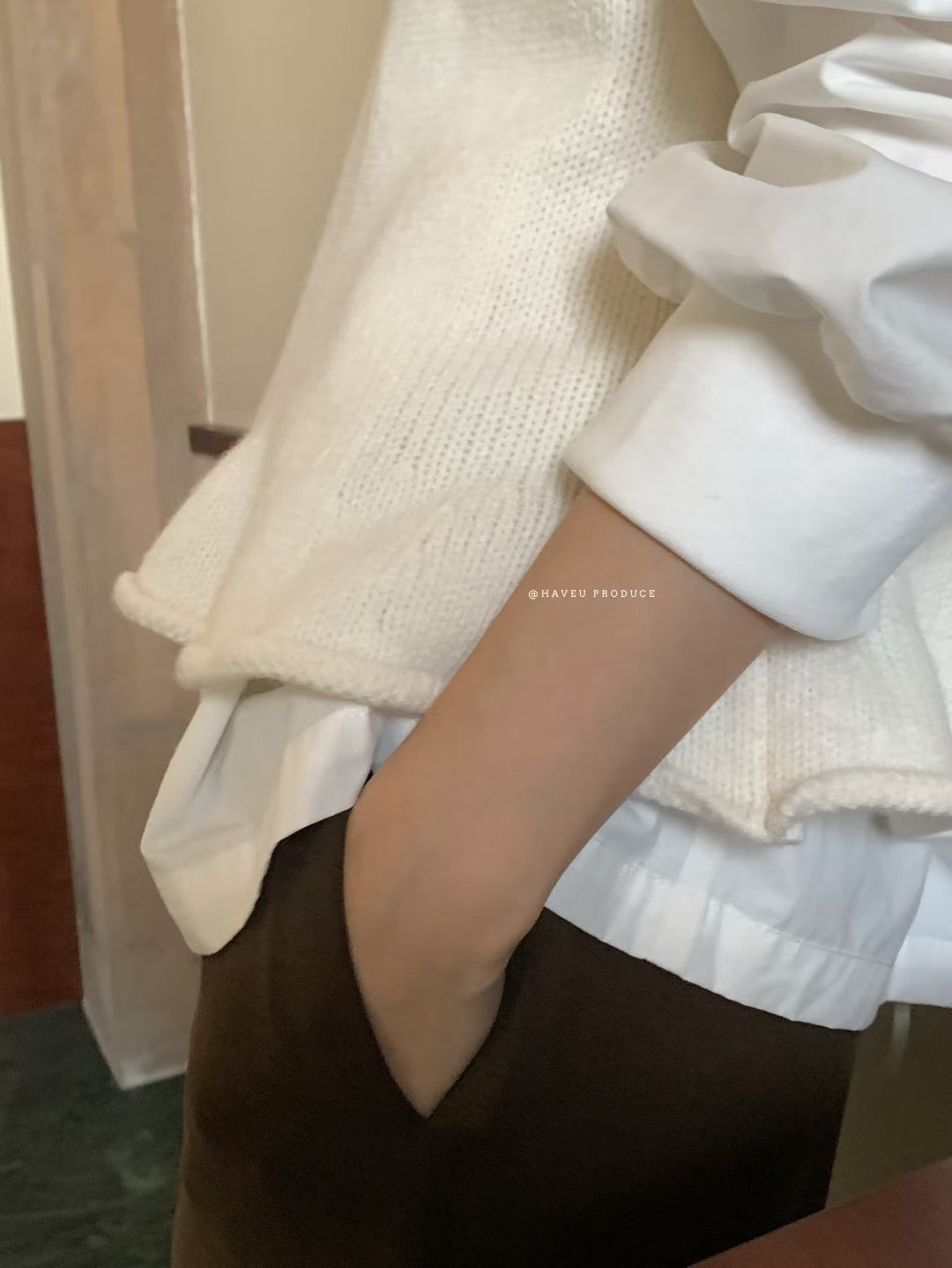 // 超美荷葉花邊腳針織背心