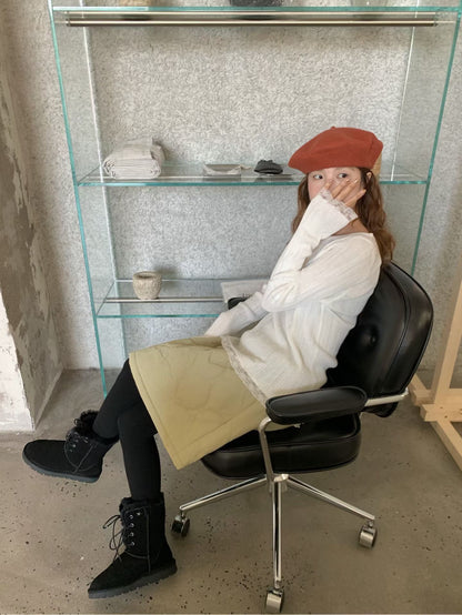 // 絲光羊毛紗線拼接lace邊NT