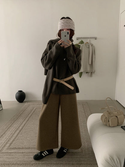 // 超軟糯後口袋羊毛糯米褲