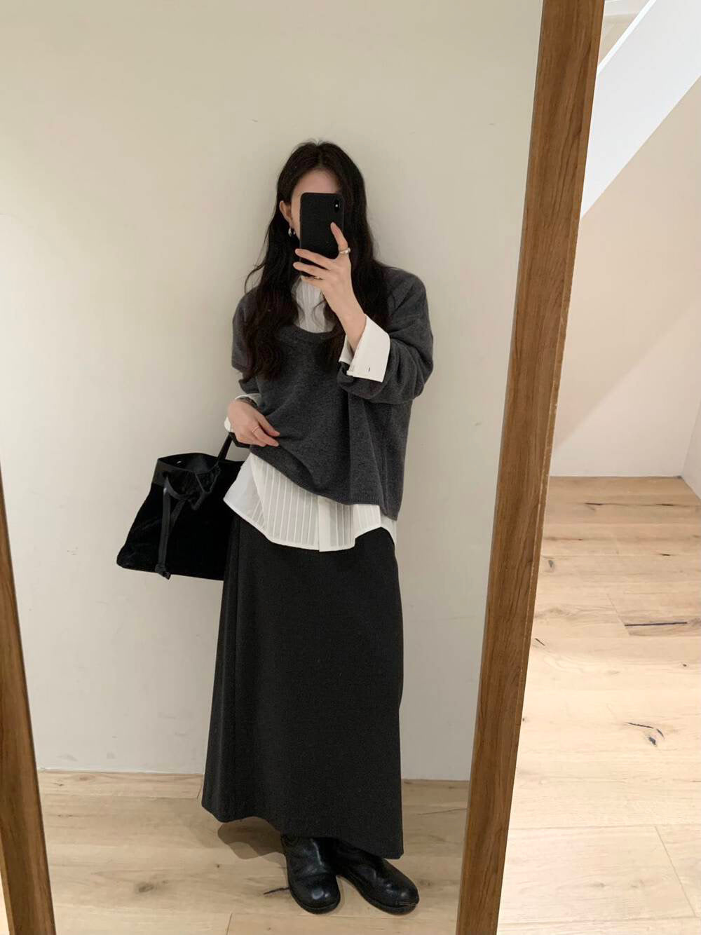 // 超百搭必入直筒中長裙