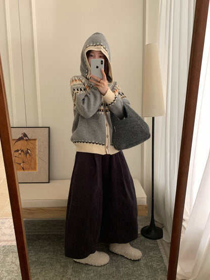 // 30%raccoon復古花紋連帽CD