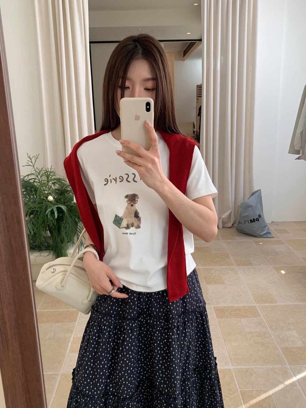 🐕 可愛眼鏡小狗印花TEE