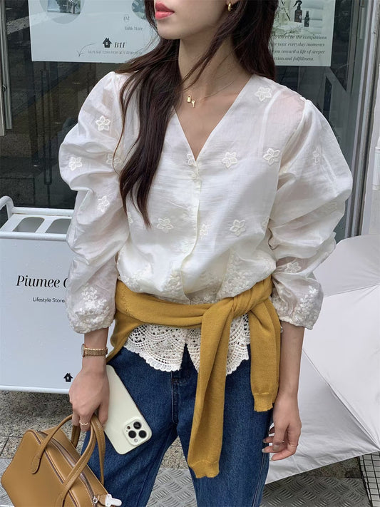 // 微光澤感刺繡Lace邊BL