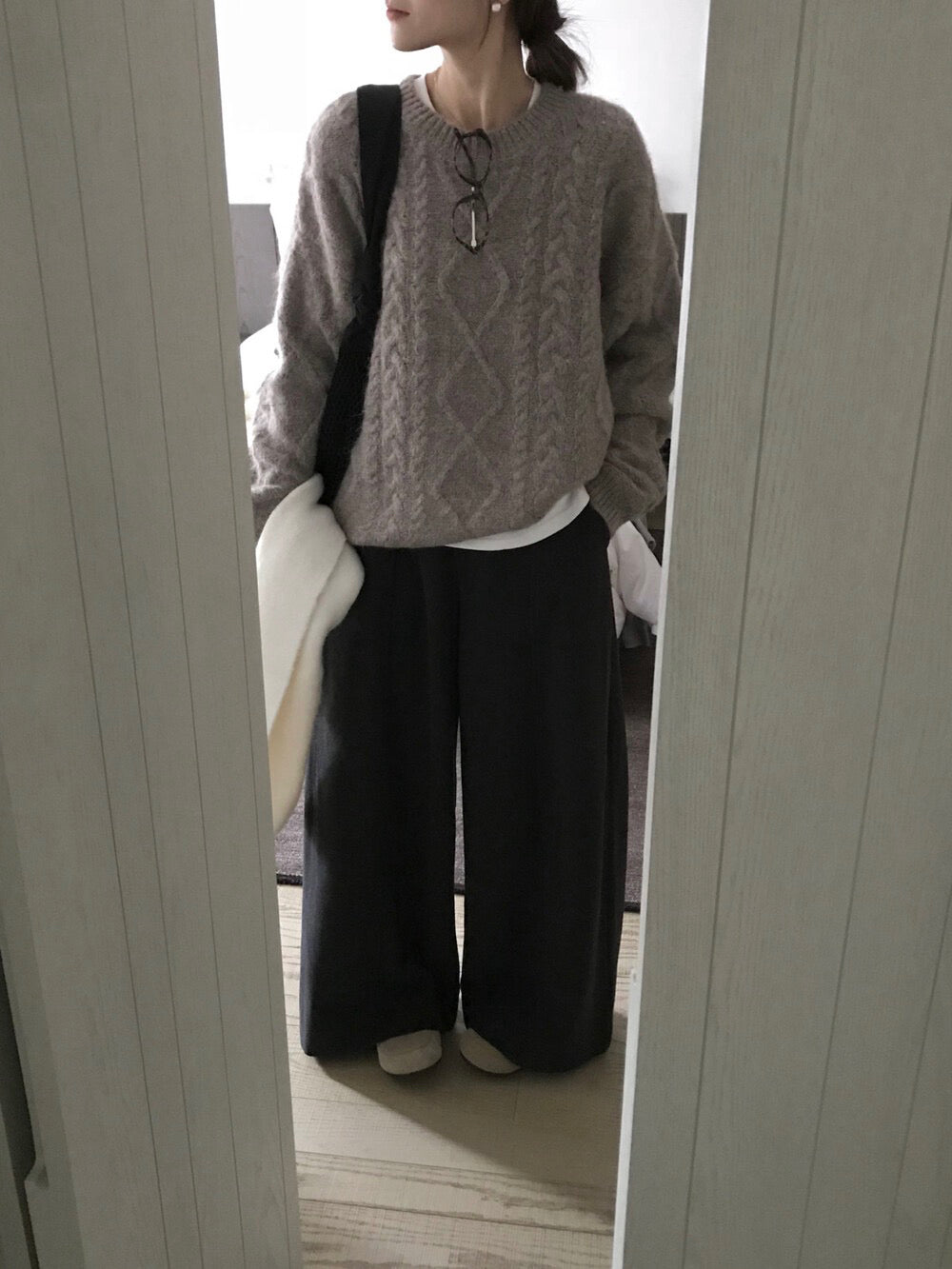 // 10%wool溫柔麻花套頭毛衣