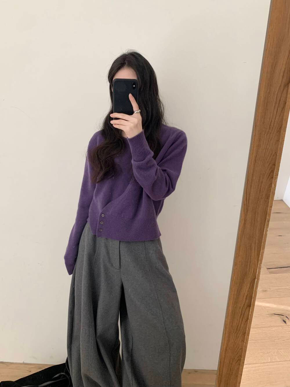 // 100%羊毛軟糯高質交叉鈕扣NT