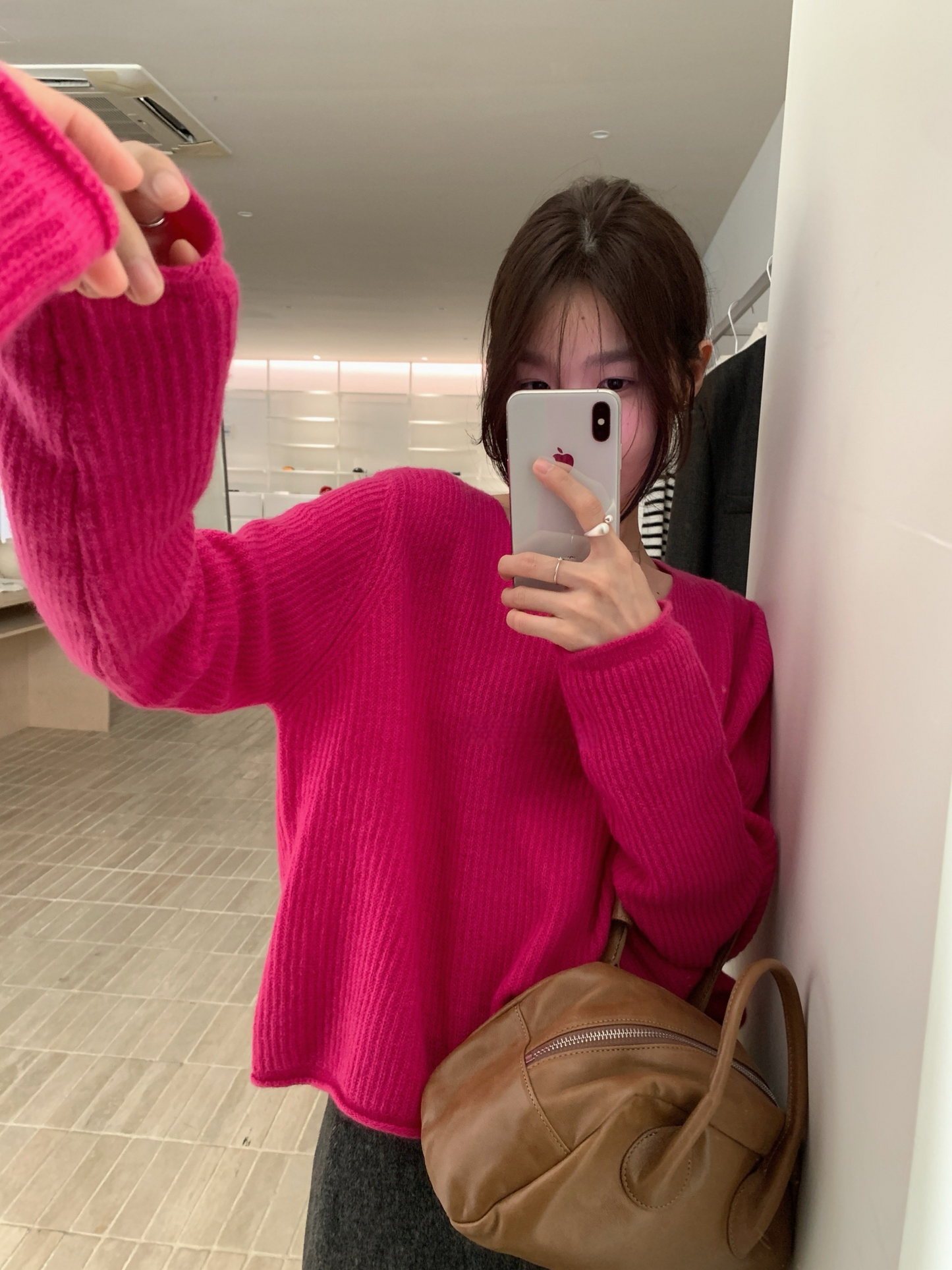 // 卷卷邊直坑紋14色短款NT