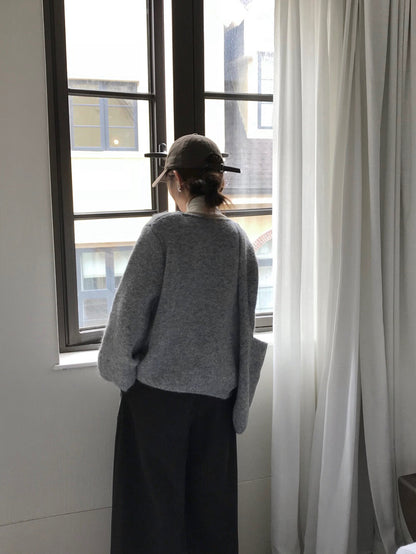 // 6%綿羊毛慵懶圓包扣CD(連單肩袋)