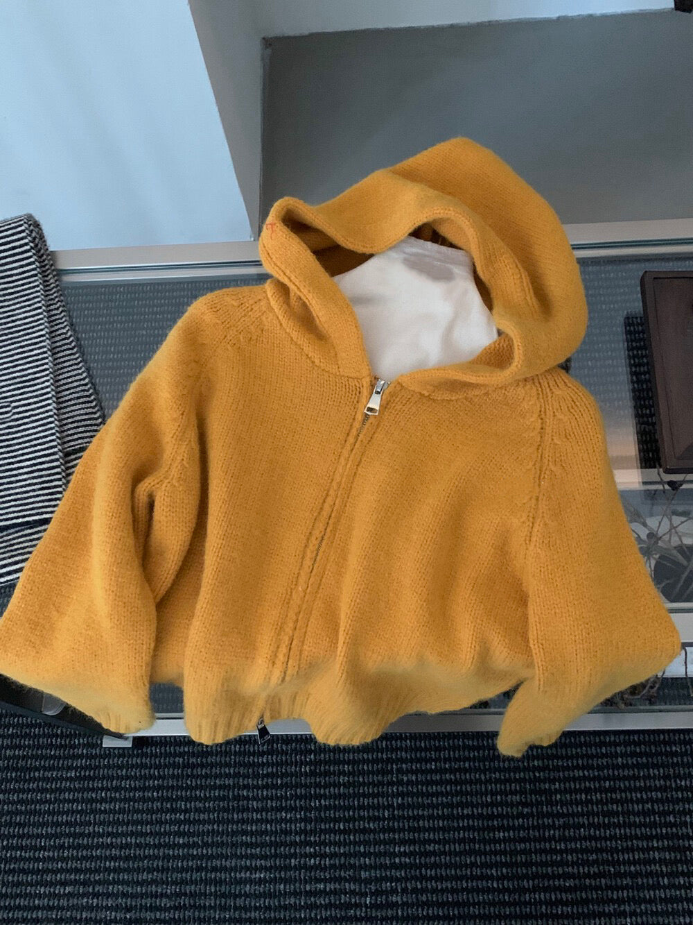 // 鬆弛氛圍感慵懶連帽雙拉鍊冷外套