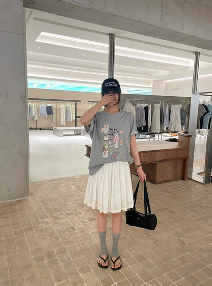 // 立體蝴蝶結可愛狗狗圖案TEE