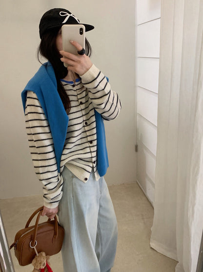 // 100%wool復古撞色包邊間條CD