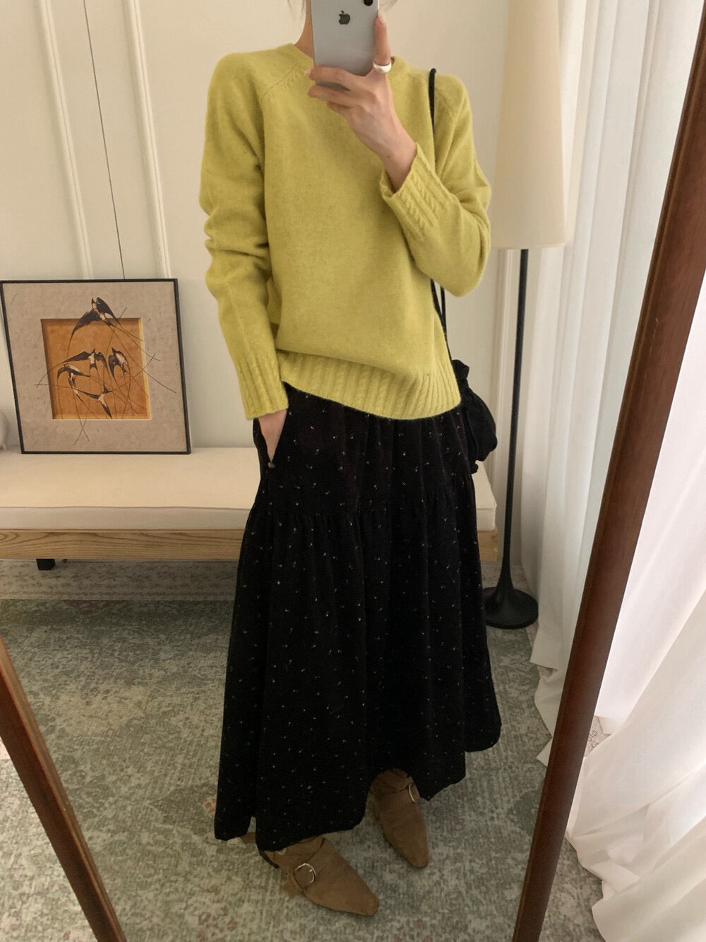 // 10%兔絨麻花衣擺+袖口套頭毛衣