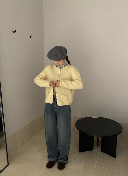 // 100%羊毛可愛弧邊小口袋CD