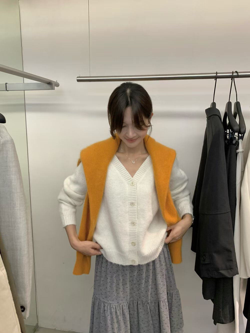 // 8%Wool慵懶感直坑紋邊CD