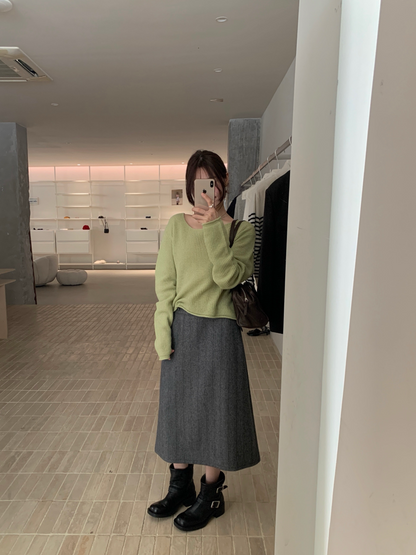 // 卷卷邊直坑紋14色短款NT