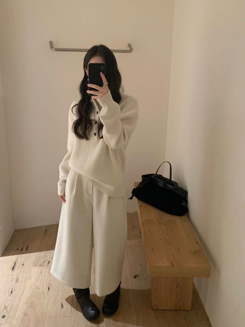 // 10%羊毛小個子必入八分毛呢褲