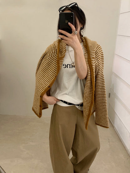 // 超軟糯包邊連帽間條CD